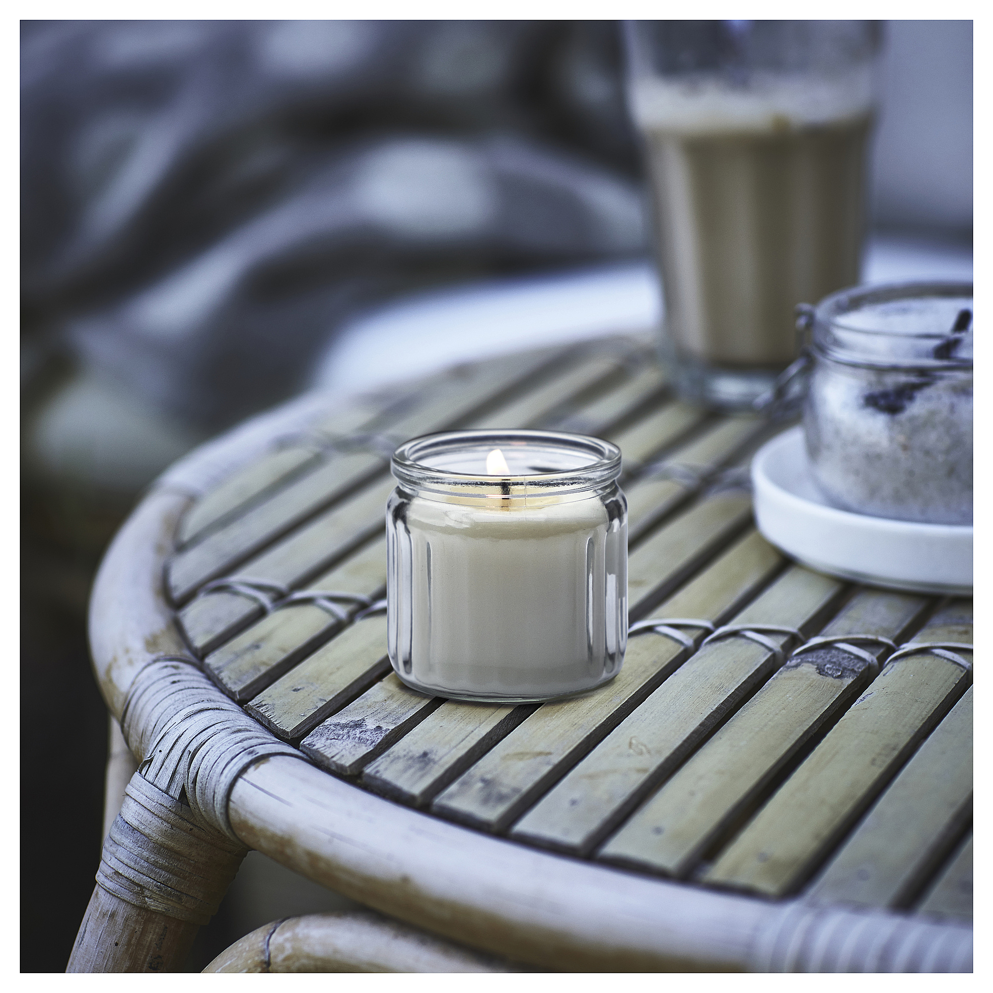 JÄMLIK scented candle in glass