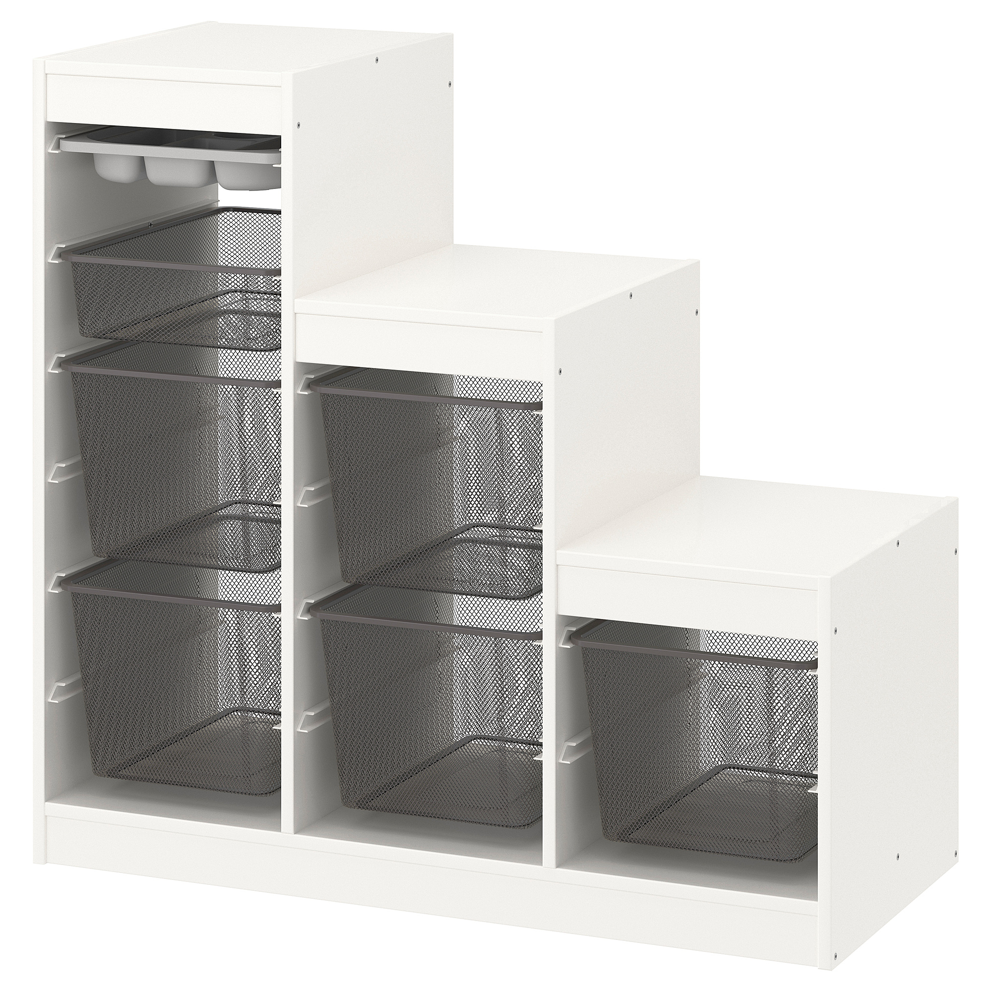 TROFAST storage combination with boxes/tray