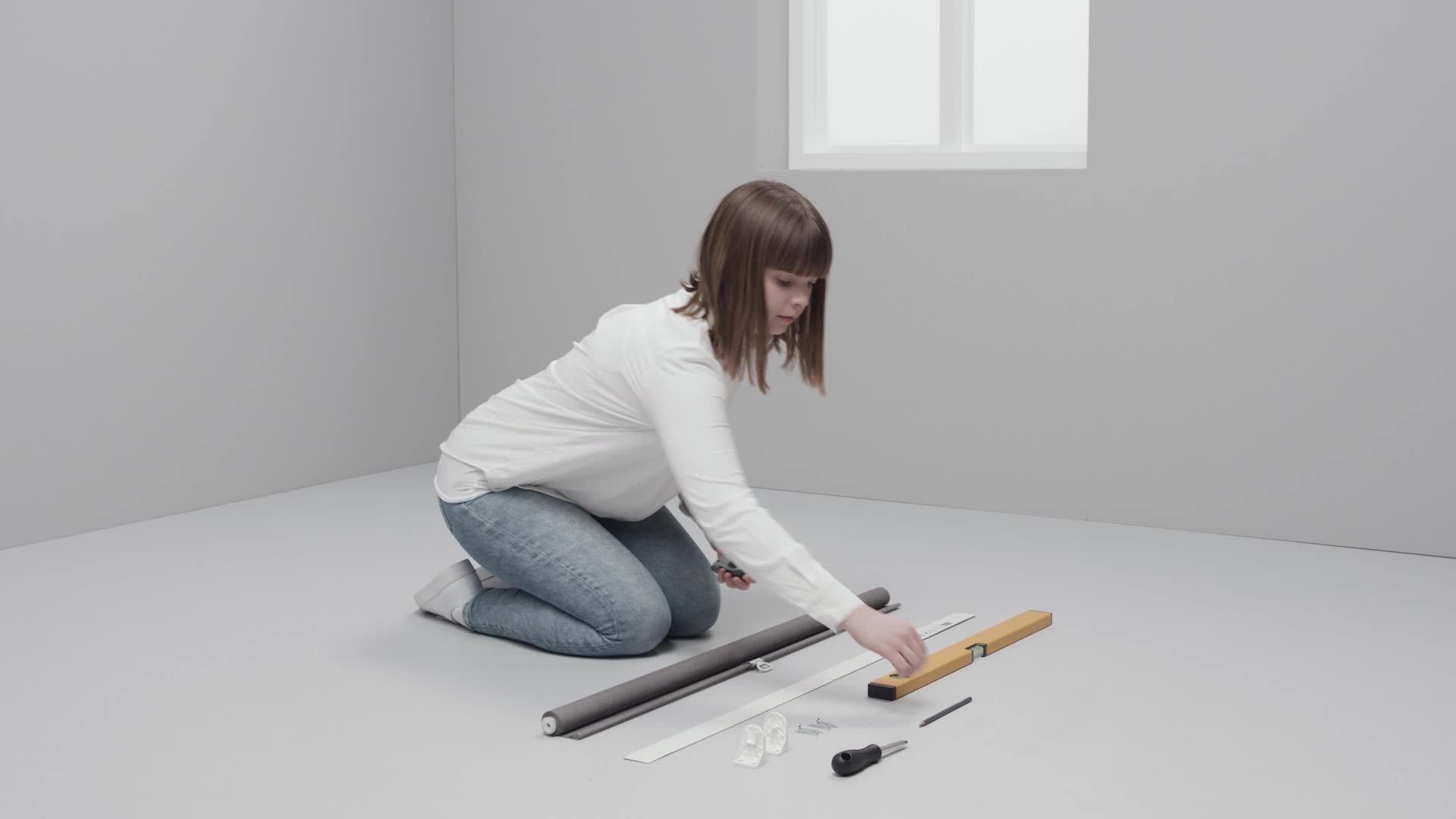 LÅNGDANS roller blind, grey, 100x195 cm (39 ¼x76 ¾) - IKEA