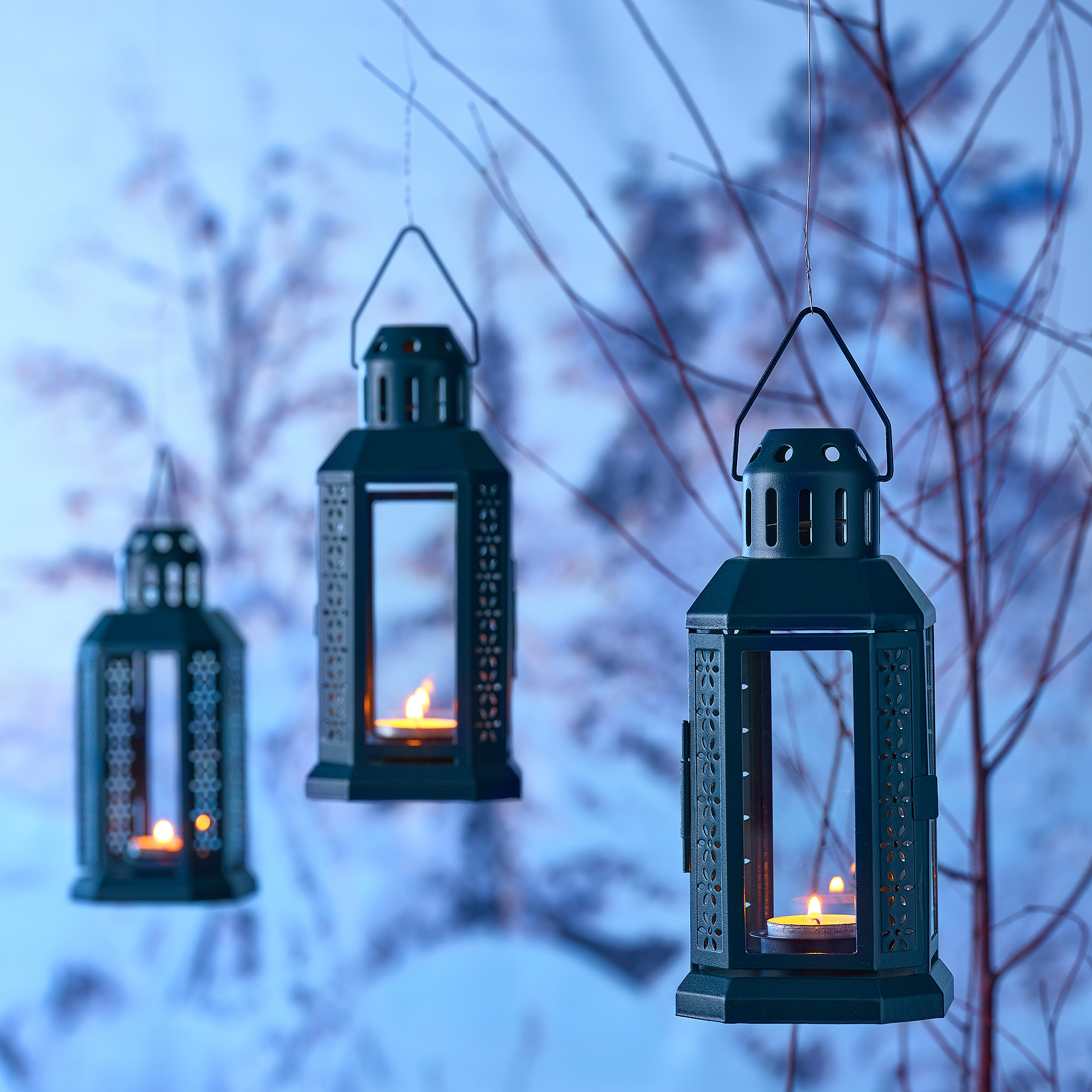 ENRUM lantern for tealight, in/outdoor