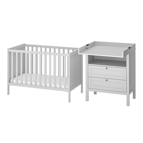 SNIGLAR 2-piece baby furniture set, beech, 60x120 cm - IKEA