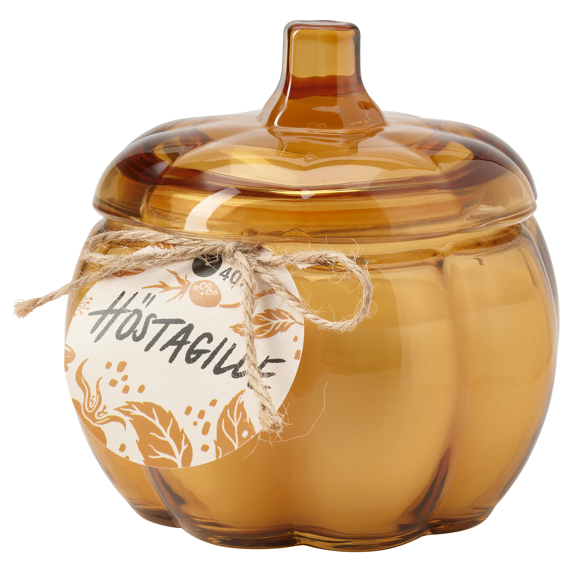 HÖSTAGILLE scented candle in glass, 2 wicks