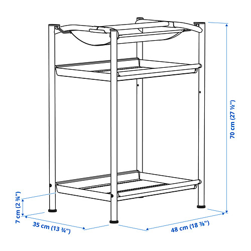 SPÄND table leg with storage