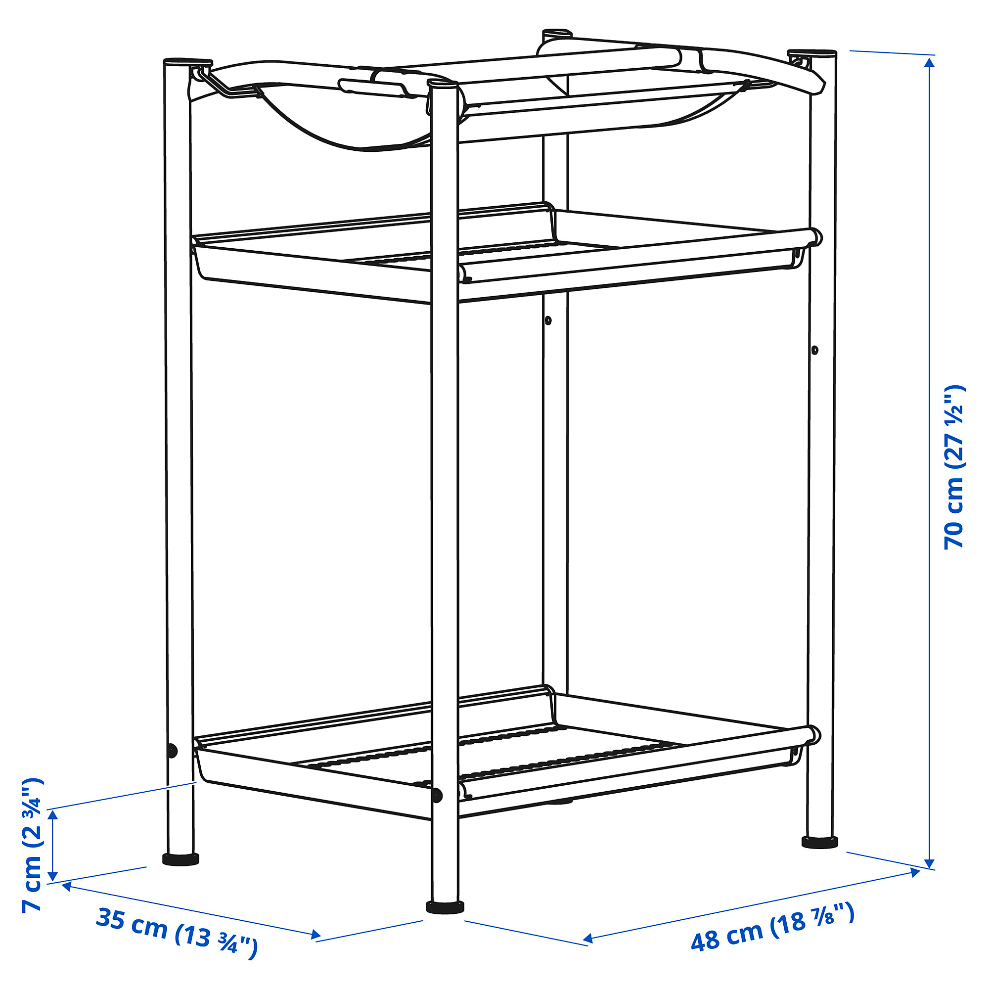 SPÄND table leg with storage