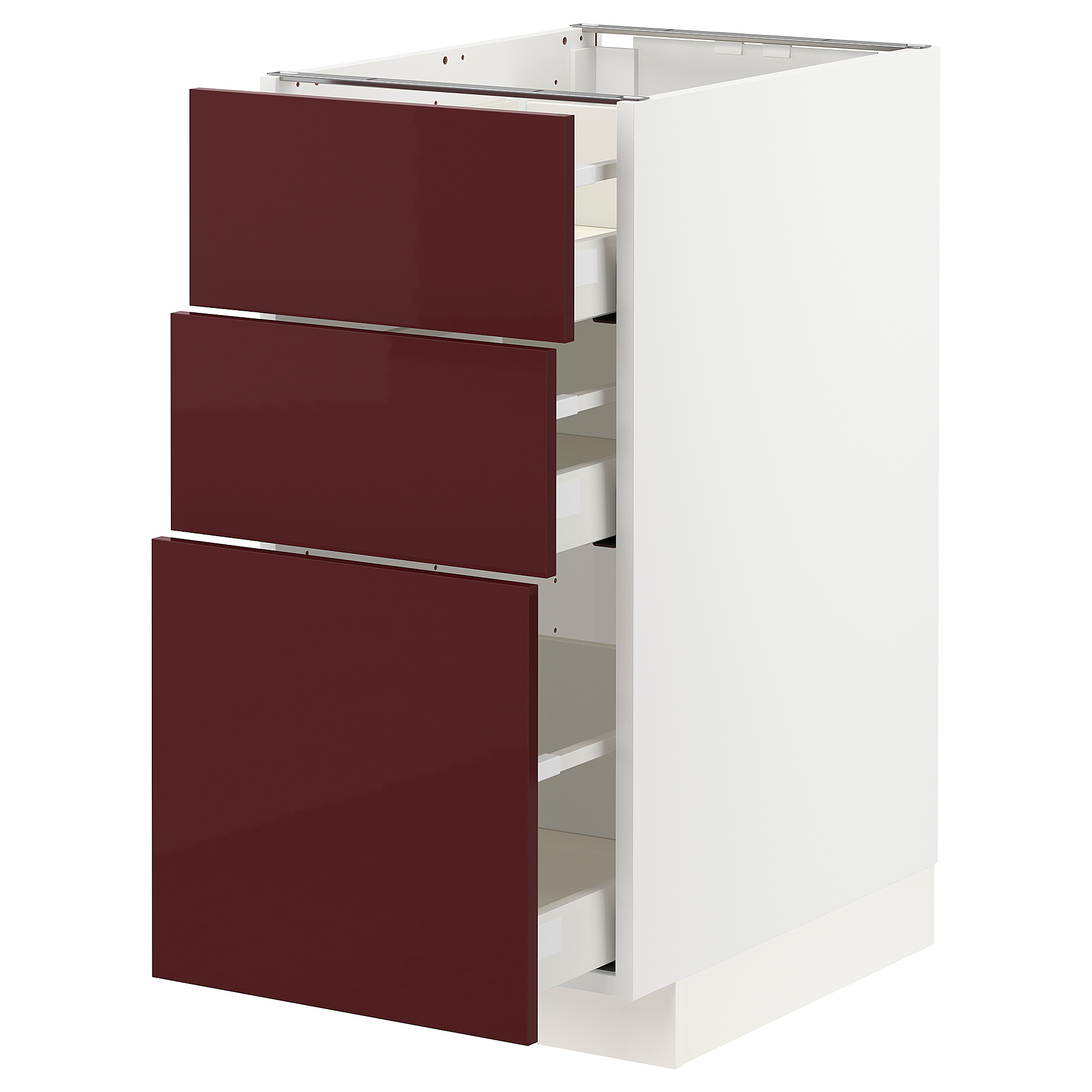 METOD/MAXIMERA base cabinet with 3 drawers