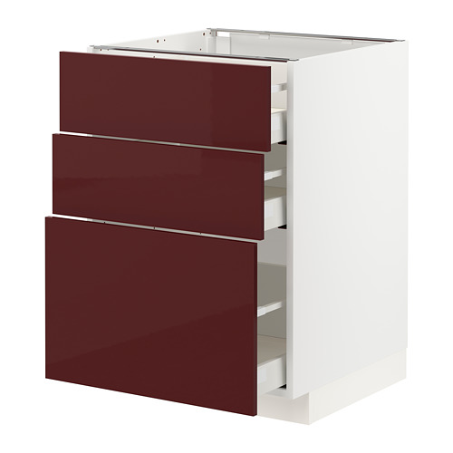 METOD/MAXIMERA base cabinet with 3 drawers