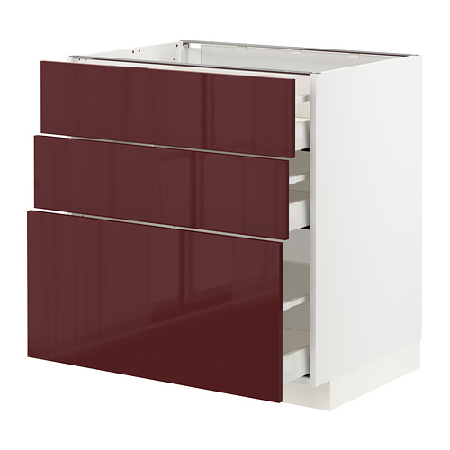 METOD/MAXIMERA base cabinet with 3 drawers