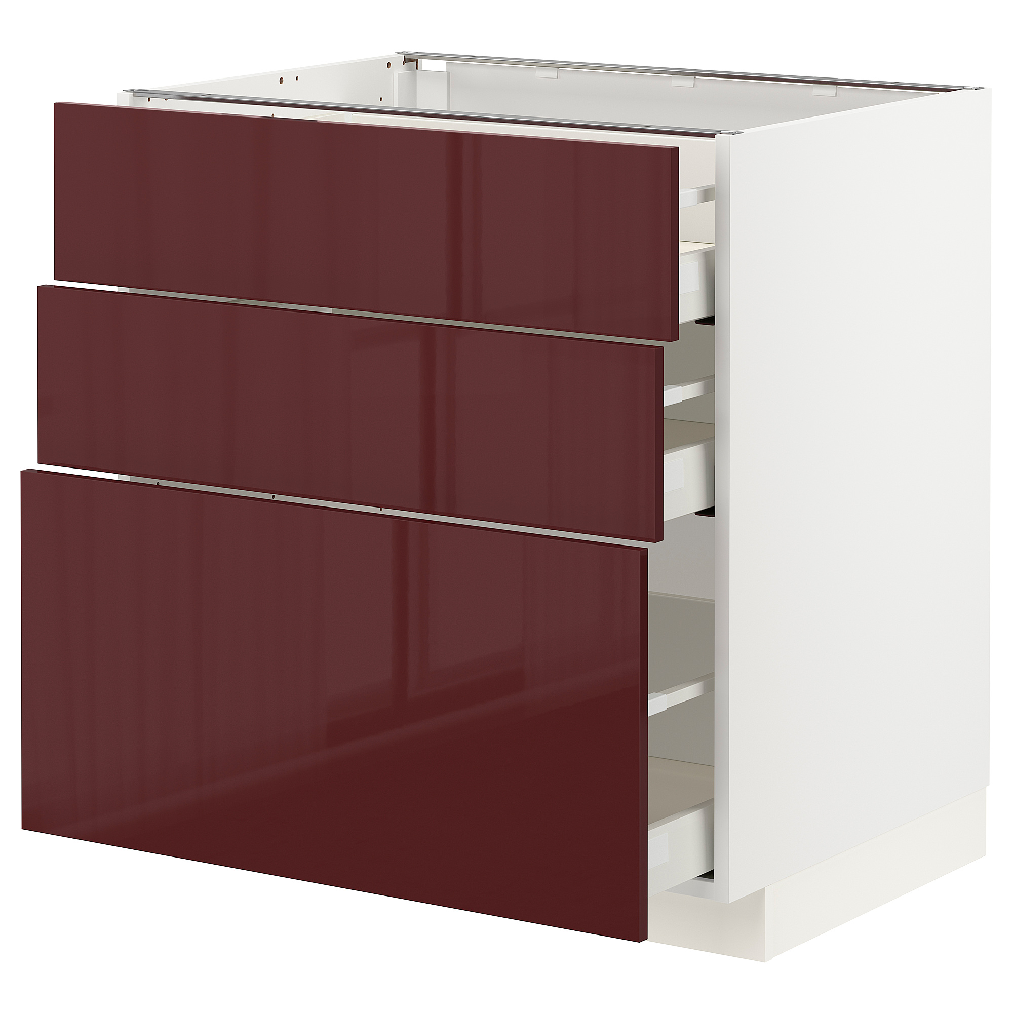 METOD/MAXIMERA base cabinet with 3 drawers