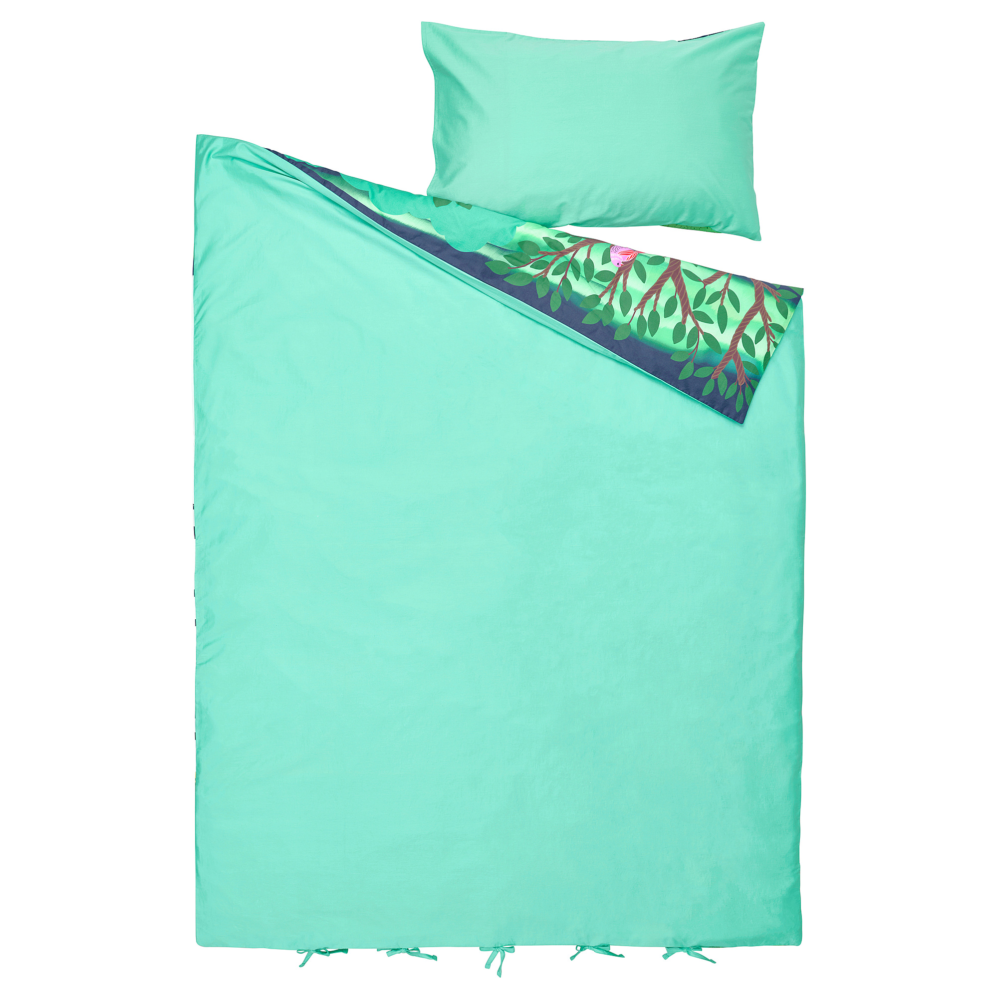 SKOGSDUVA duvet cover and pillowcase