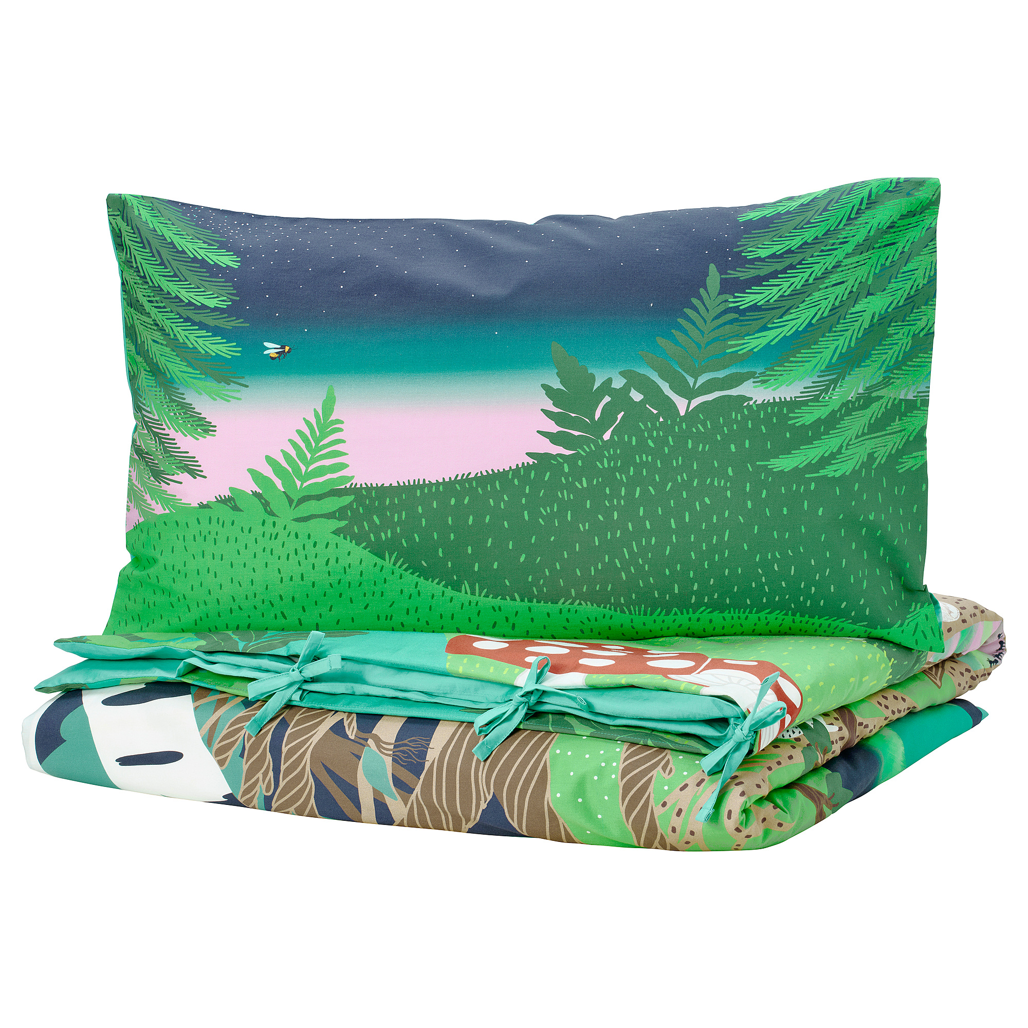 SKOGSDUVA duvet cover and pillowcase