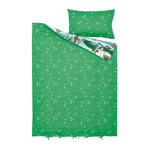 SKOGSDUVA duvet cover and pillowcase