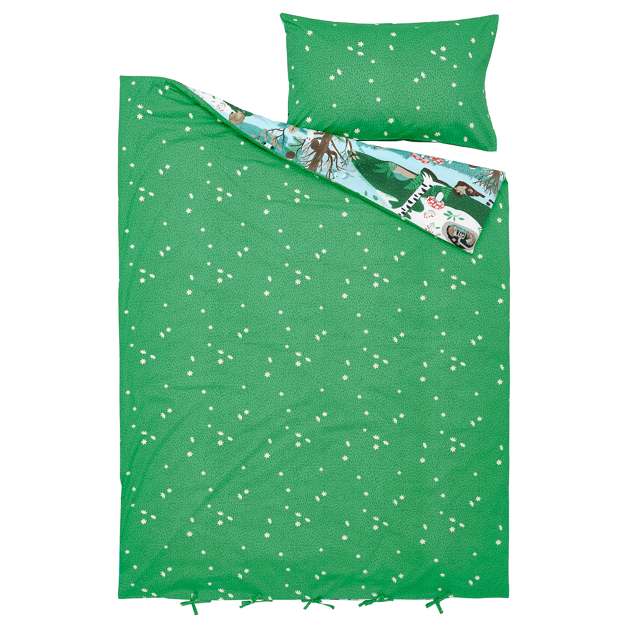 SKOGSDUVA duvet cover and pillowcase