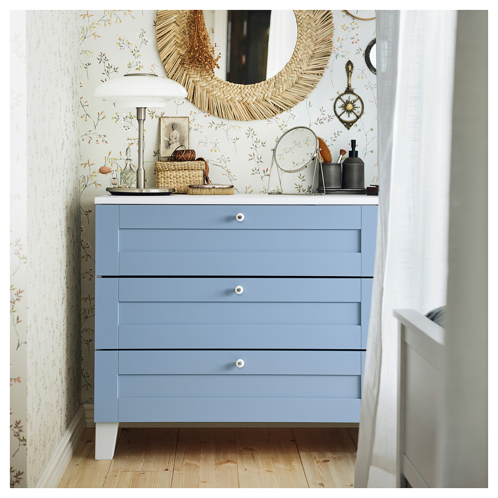 PLATSA chest of 3 drawers