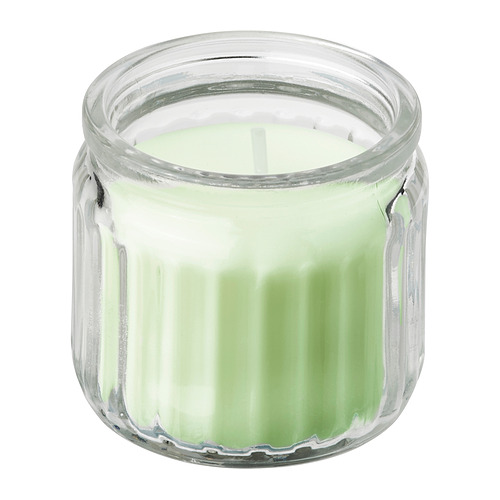 LÖVSKOGSLUND scented candle in glass