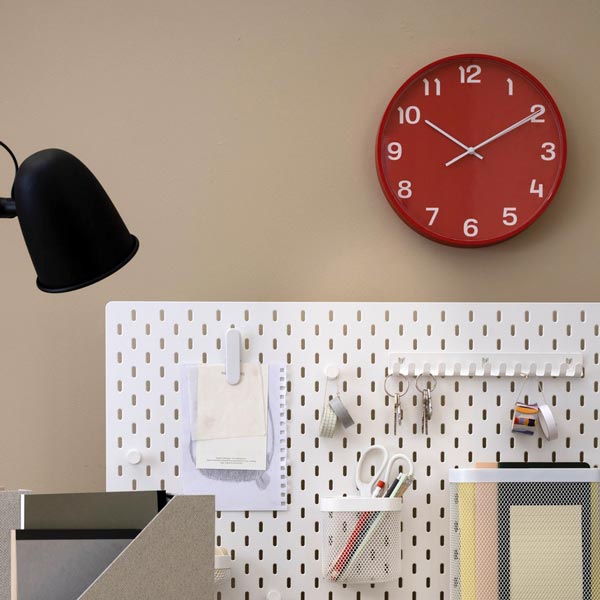 BRAVUR wall clock, low-voltage/black - IKEA